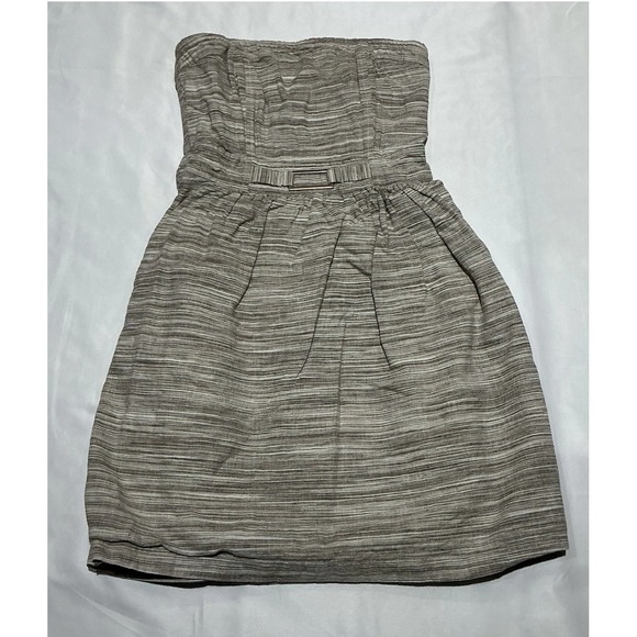 Banana Republic Dresses & Skirts - Banana Republic Mini Dress Womens 2 Tan Belted Linen Blend Lined